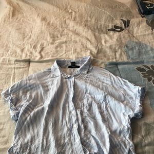 Cropped striped blouse